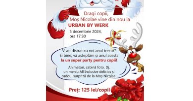 Moș Nicolae vine în vizită cu distracție și cadouri pentru cei mici, la Urban by Werk!