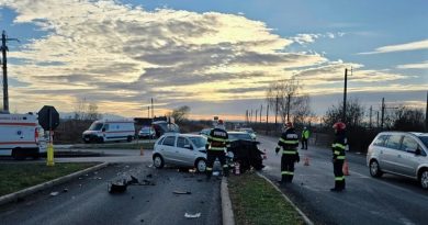 Accident rutier la ieșirea de pe autostrada A1 pe DN7. Patru persoane rănite au fost transportate la spital