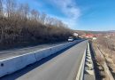 Lucrări pentru amplasarea parapetului axial pe DN 66, între Ciopeia și Dealul Hațegului